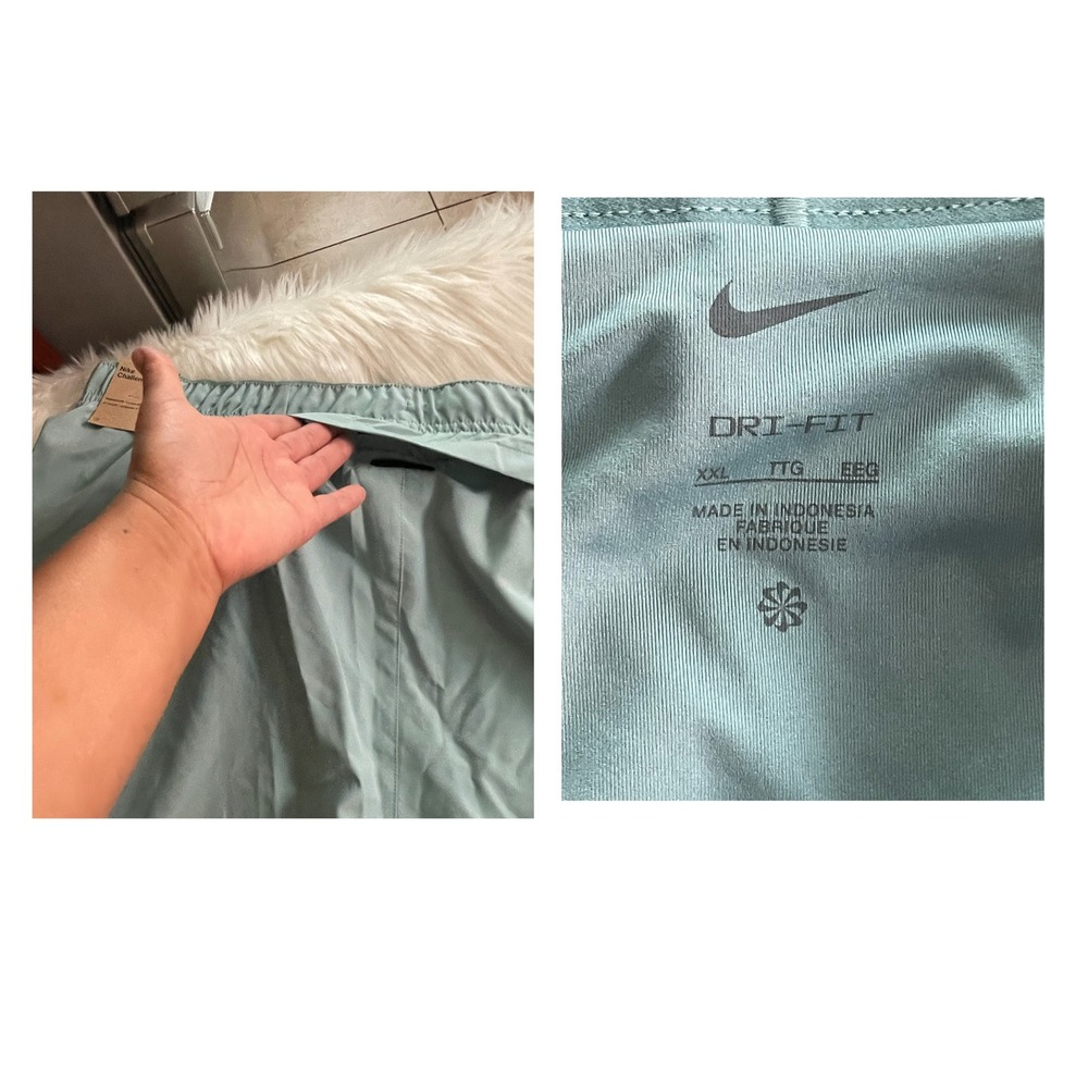 Nike Challenger Men's Running Shorts Dri-FIT Green Back Pocket Size XXL New - Picture 7 of 8
